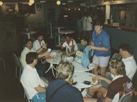 IDN Bali 1990OCT WRLFC WGT 002  You gotta have a couple of ice cold sherbets before getting on the tin crow. : 1990, 1990 World Grog Tour, Australia, Darwin, Date, Month, NT, October, Places, Rugby League, Sports, Wests Rugby League Football Club, Year